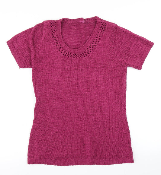 E-vie Womens Pink  Knit Pullover Jumper Size 14
