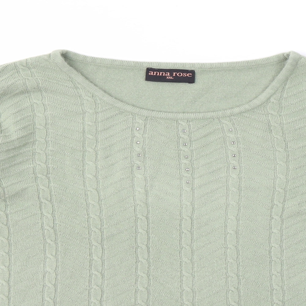 ANNA ROSE  Womens Green   Pullover Jumper Size 2XL