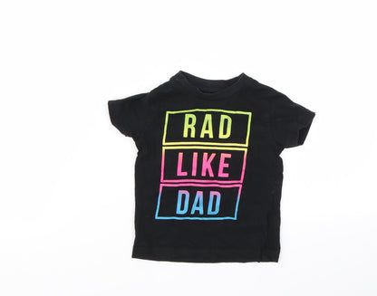 Next  Baby Black Geometric  Basic T-Shirt Size 6-9 Months