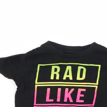 Next  Baby Black Geometric  Basic T-Shirt Size 6-9 Months