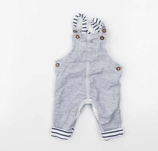 F&F Boys Blue Striped  Babygrow One-Piece Size 0-3 Months