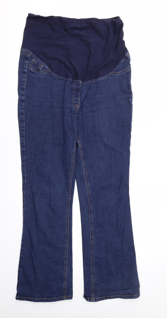 Papaya Womens Blue   Straight Jeans Size 12 L28 in - STRECHY WAISTBAND