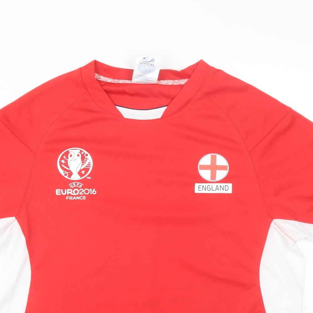 Euro2016 Mens Red   Jersey T-Shirt Size S  - England EURO2016