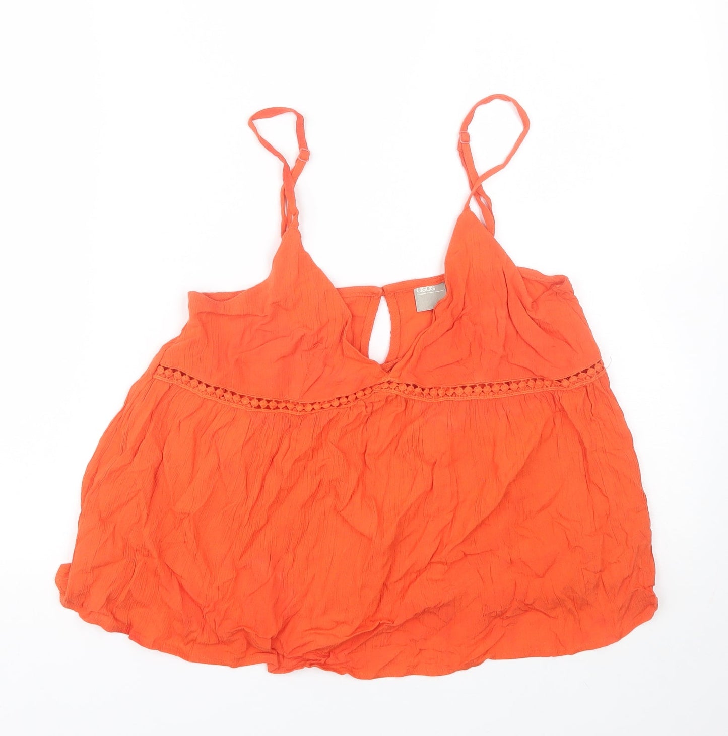 ASOS Womens Orange   Basic Tank Size 8