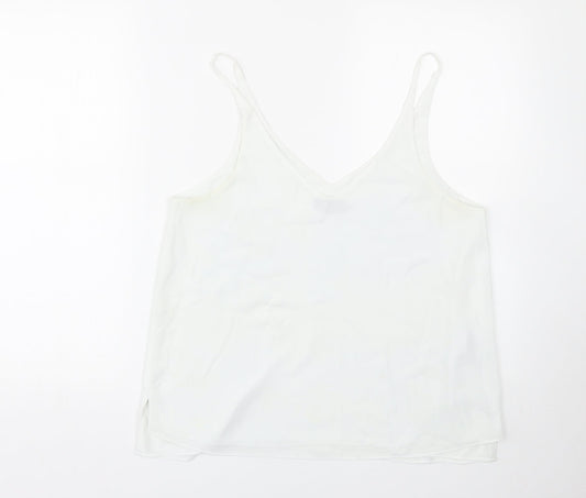 Topshop Womens White   Basic Tank Size 12