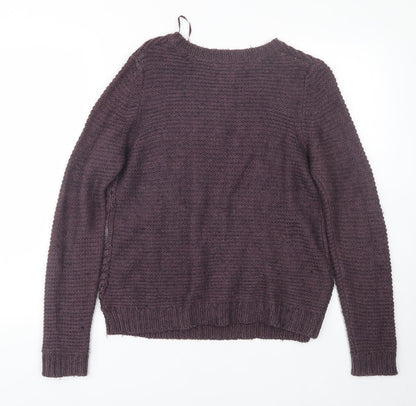 Preloved M&S Womens Purple   Pullover Jumper Size 10 - Back