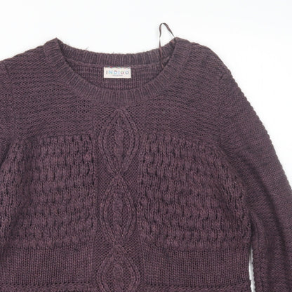 Preloved M&S Womens Purple   Pullover Jumper Size 10 - Detail