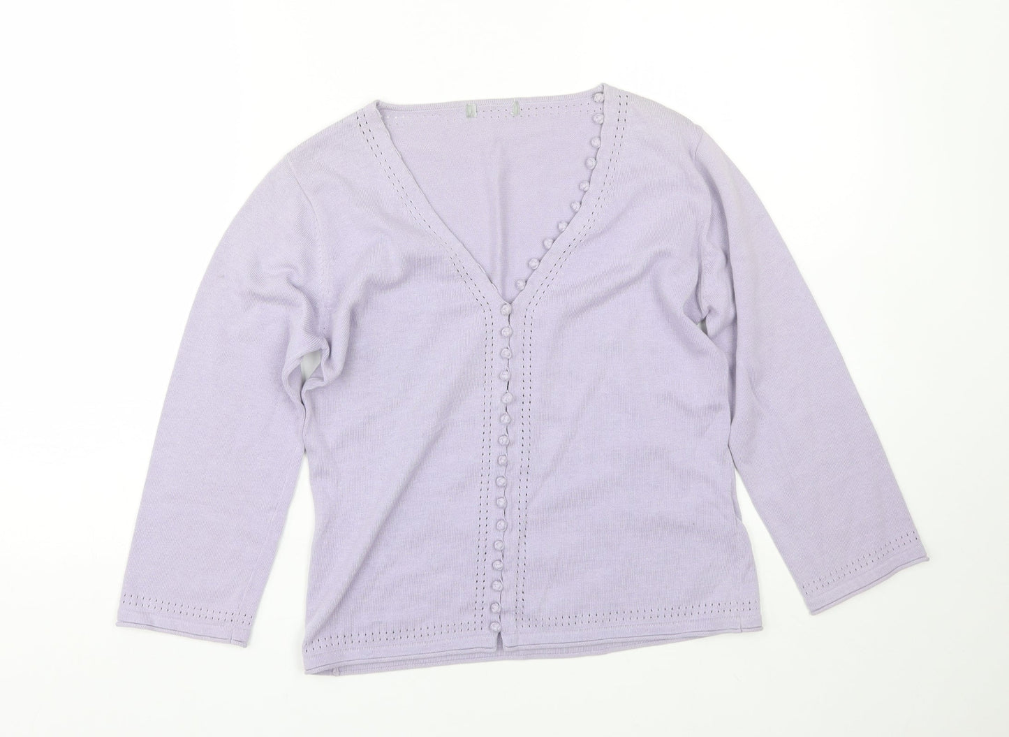 Preworn Womens Purple   Cardigan Jumper Size 10