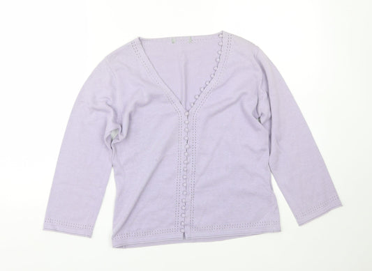 Preworn Womens Purple   Cardigan Jumper Size 10
