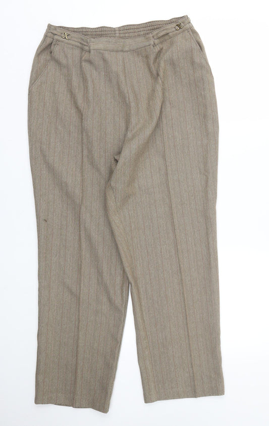 M&S Womens Brown   Capri Trousers Size 16 L24 in