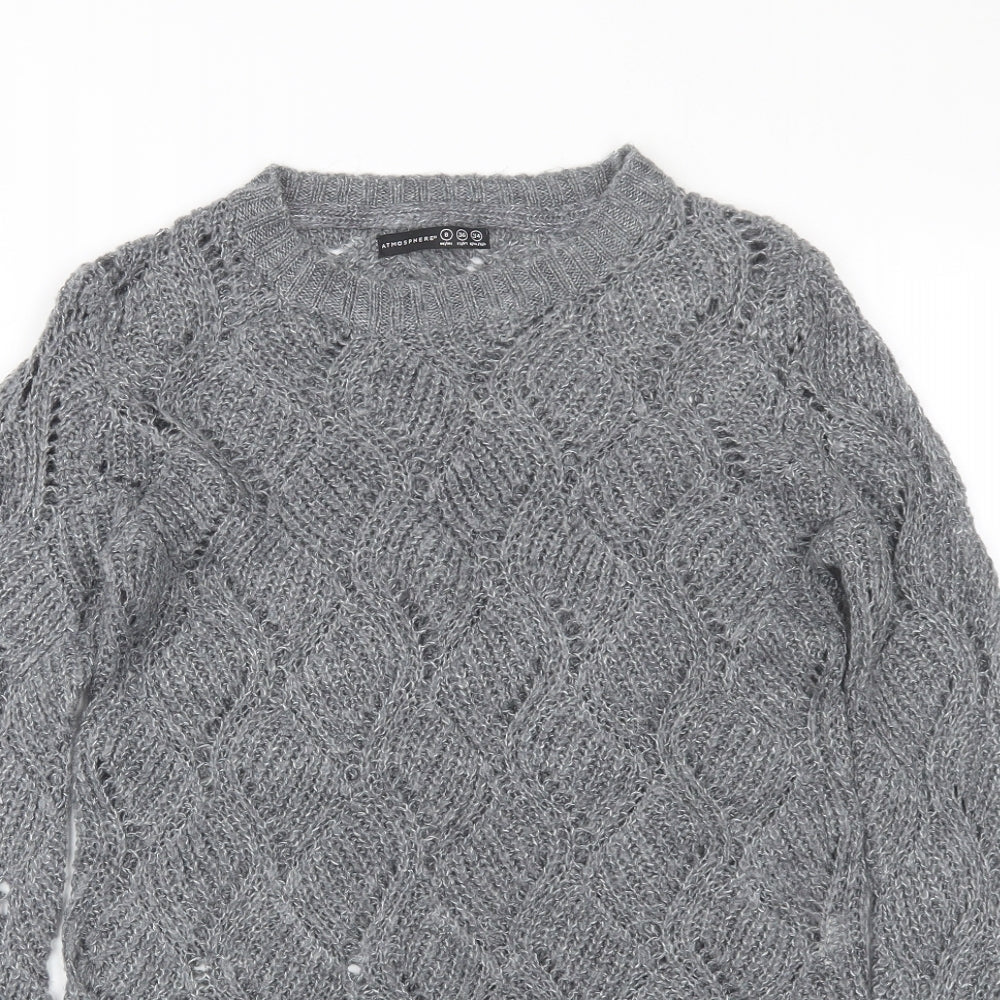 Atmosphere Womens Grey   Pullover Jumper Size 8