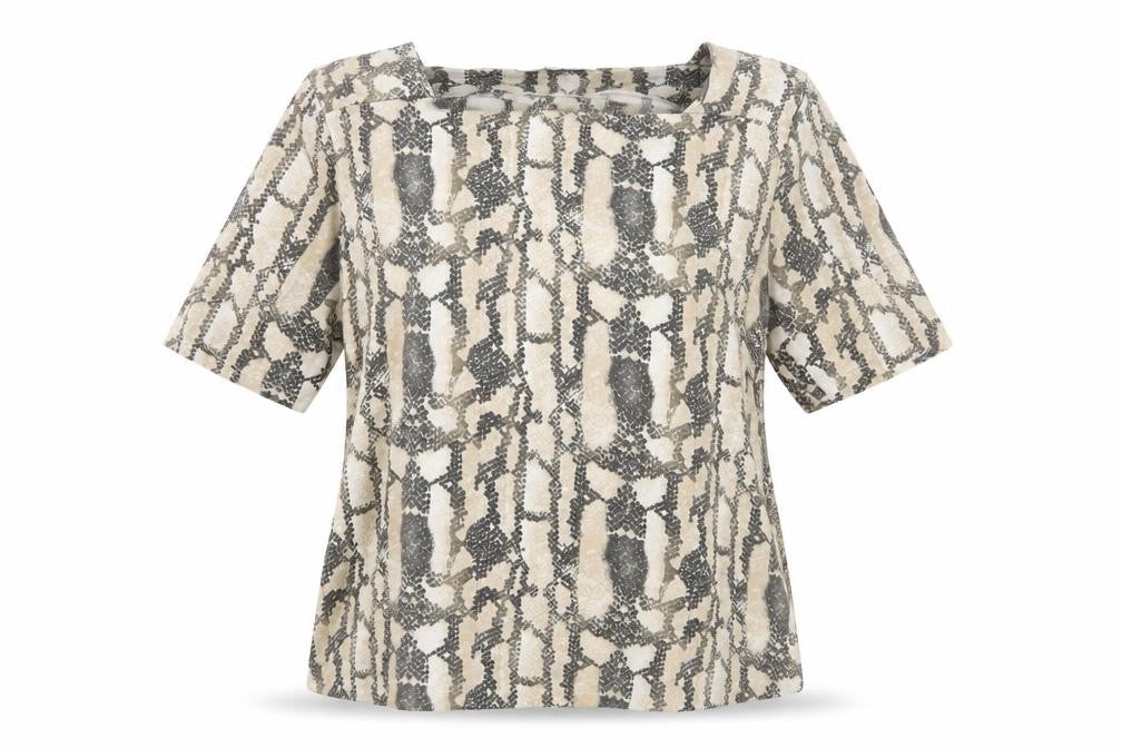 NEXT Womens Brown Animal Print  Basic T-Shirt Size 14