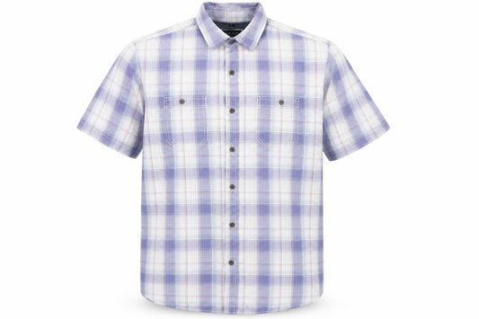 Boston Crew Mens Blue Plaid   Button-Up Size L