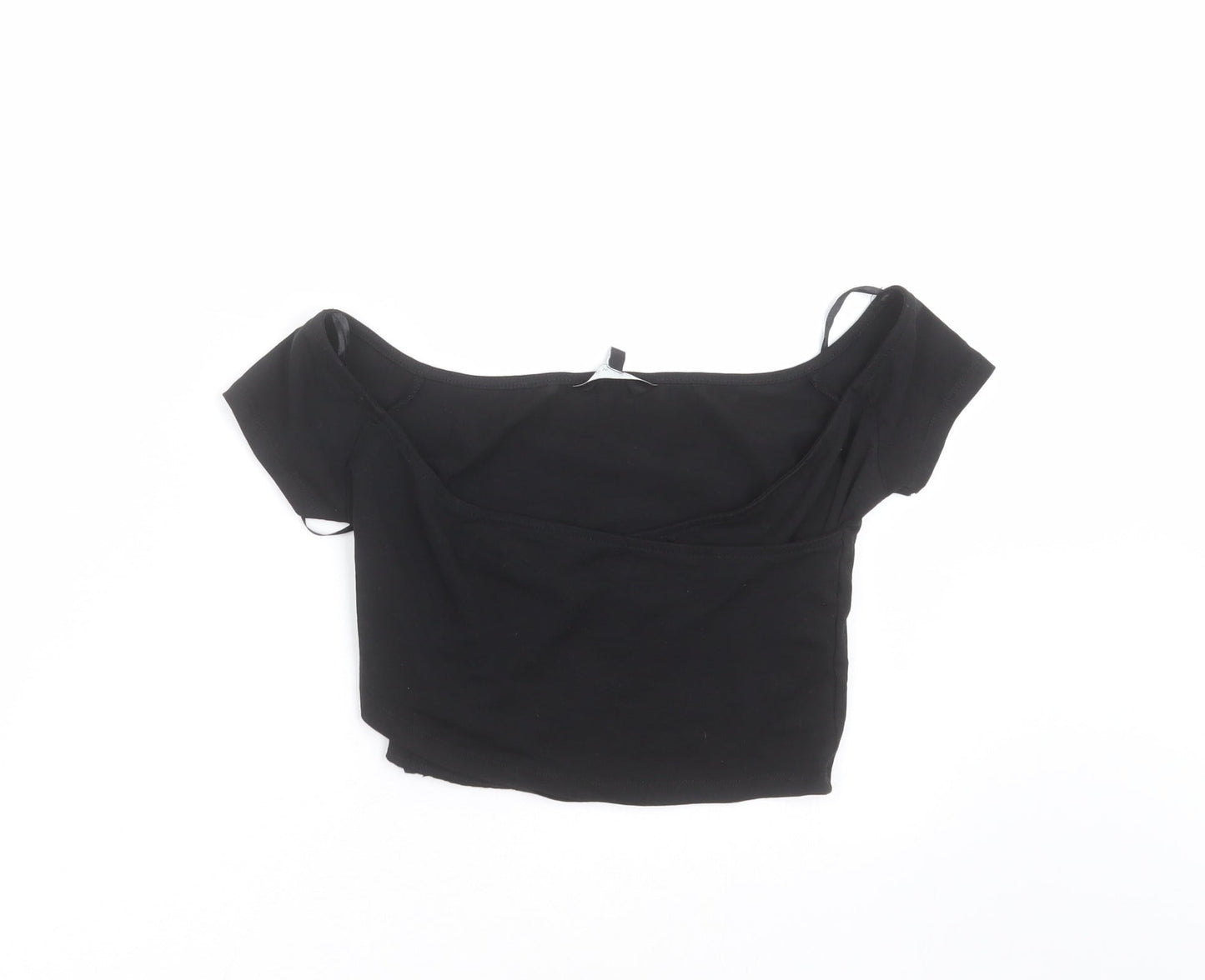 New Look Womens Black   Cropped T-Shirt Size 8