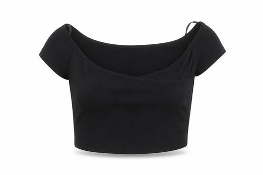 New Look Womens Black   Cropped T-Shirt Size 8