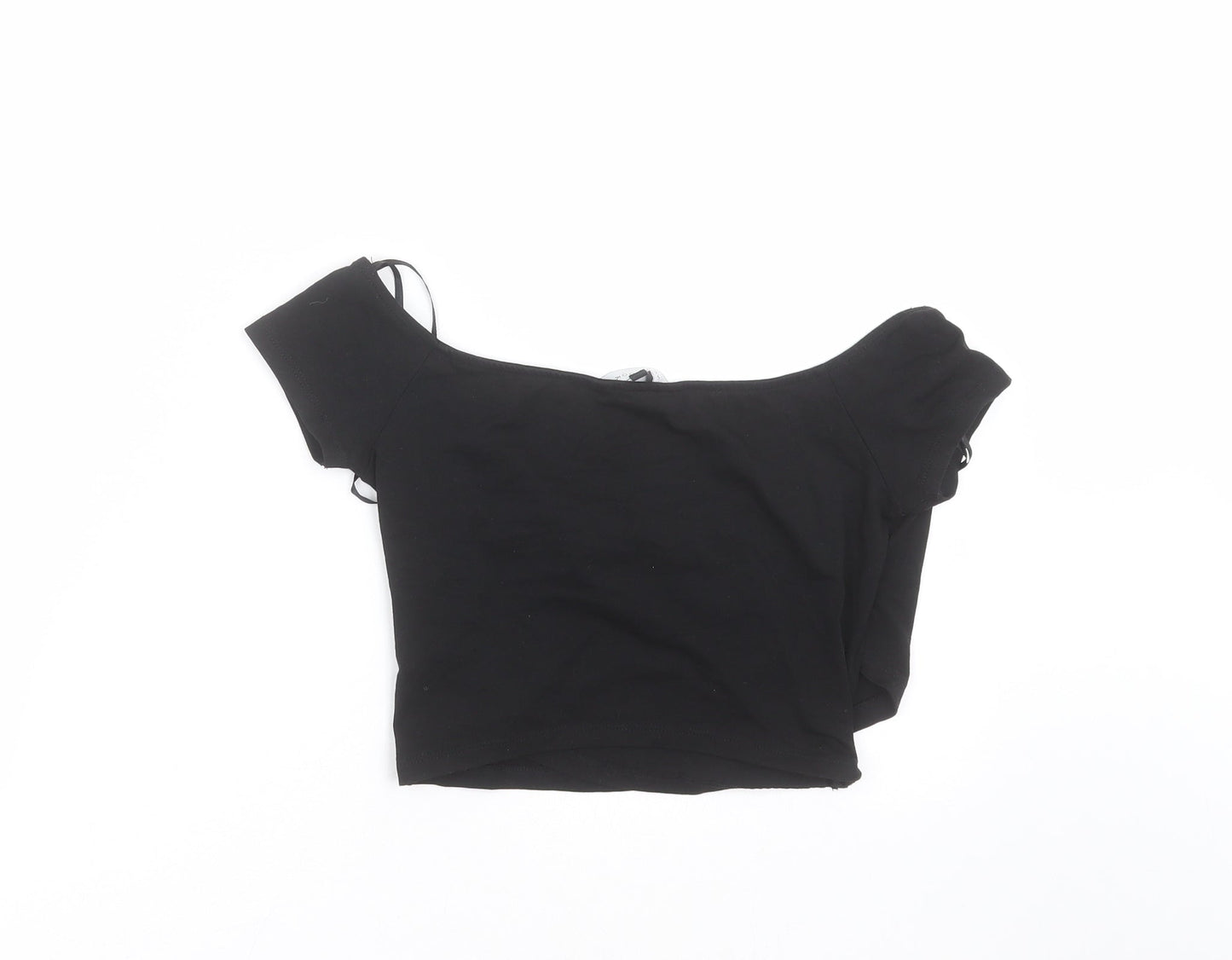 New Look Womens Black   Cropped T-Shirt Size 8