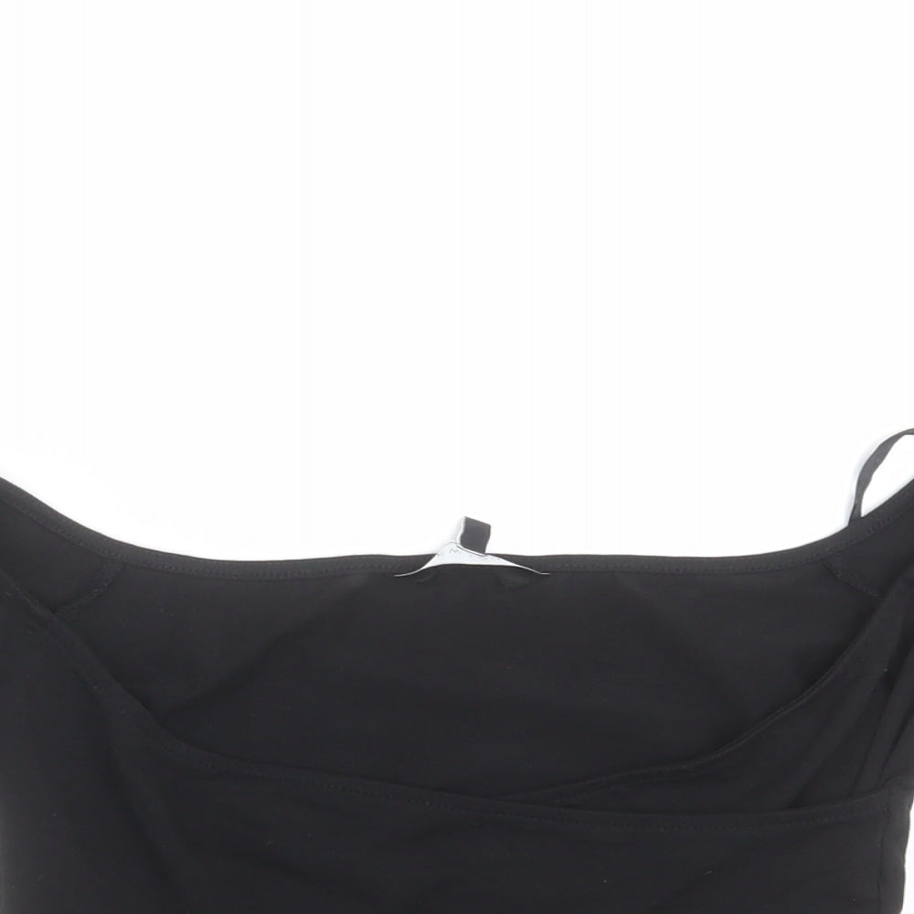 New Look Womens Black   Cropped T-Shirt Size 8
