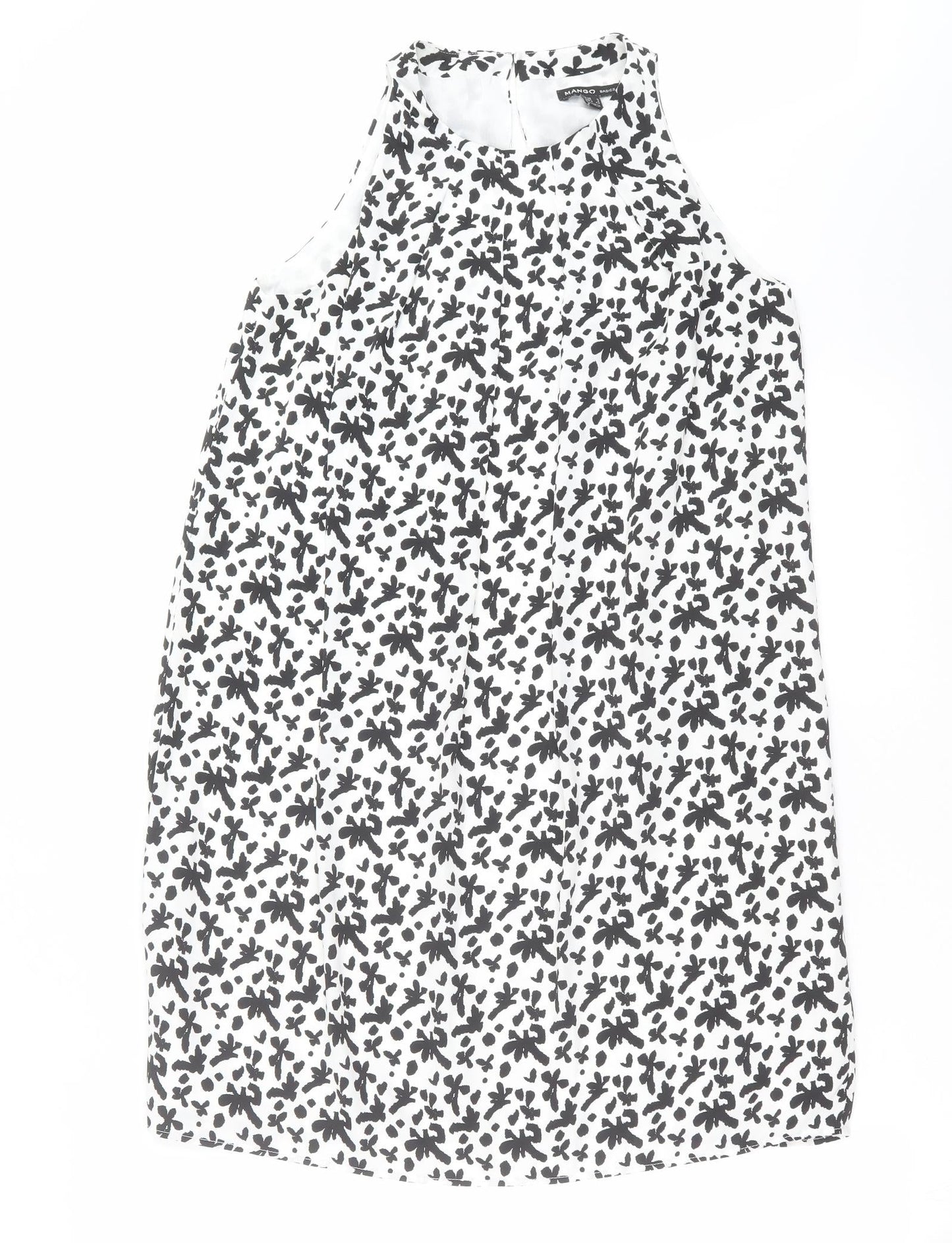 Mango Womens White Geometric  Shift  Size S