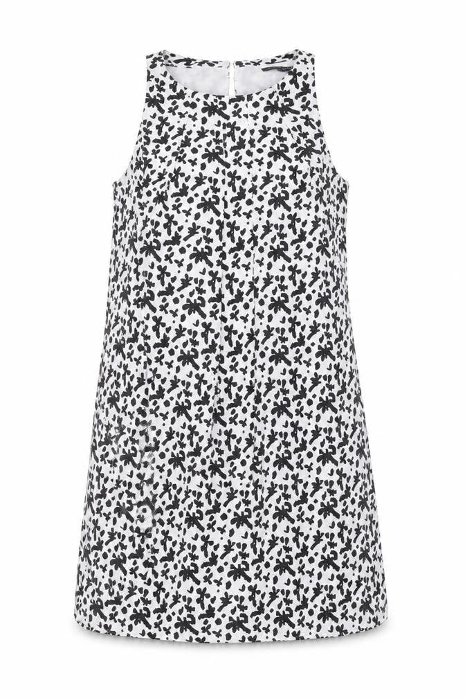 Mango Womens White Geometric  Shift  Size S