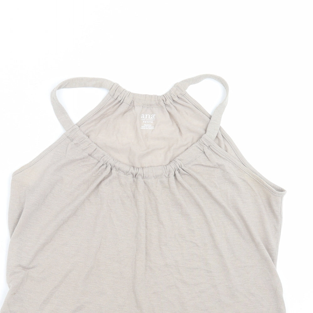 ana Womens Beige   Basic T-Shirt Size S