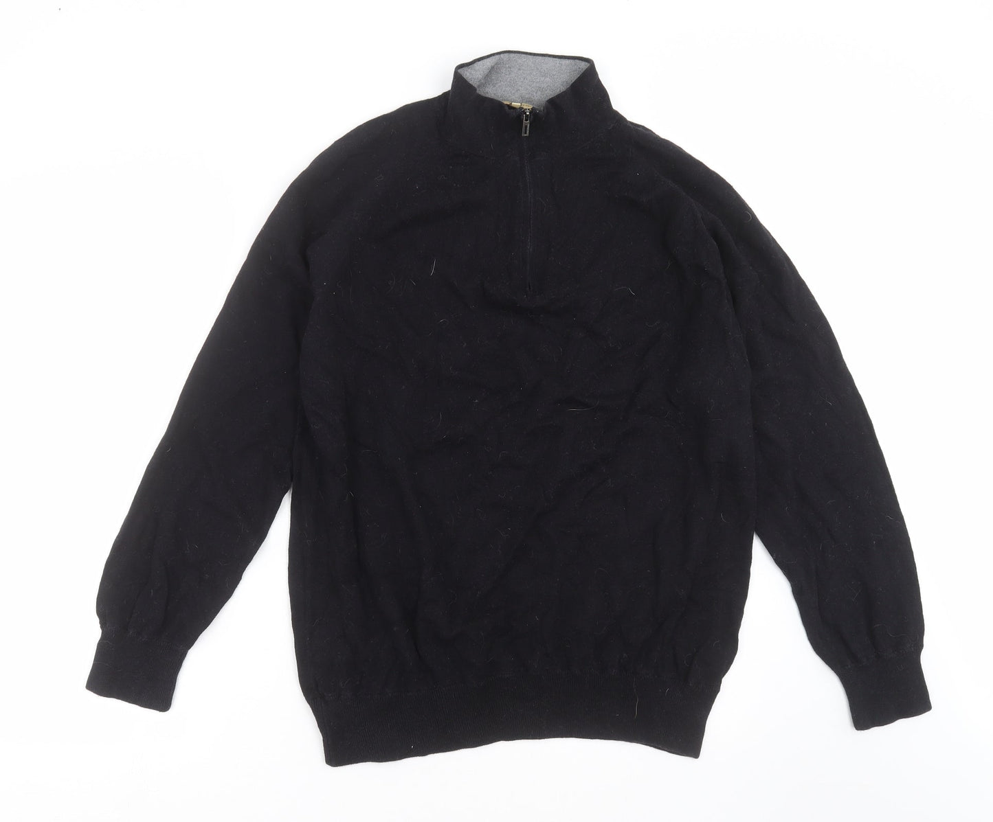 Marks and Spencer Mens Black  Knit Pullover Jumper Size XL