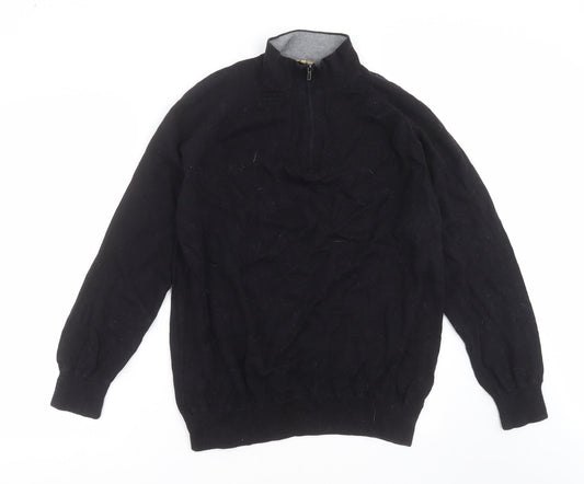 Marks and Spencer Mens Black  Knit Pullover Jumper Size XL