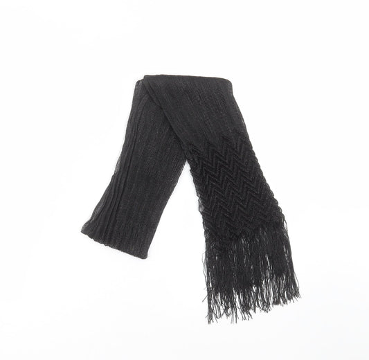 Preworn Womens Black Geometric   Scarf