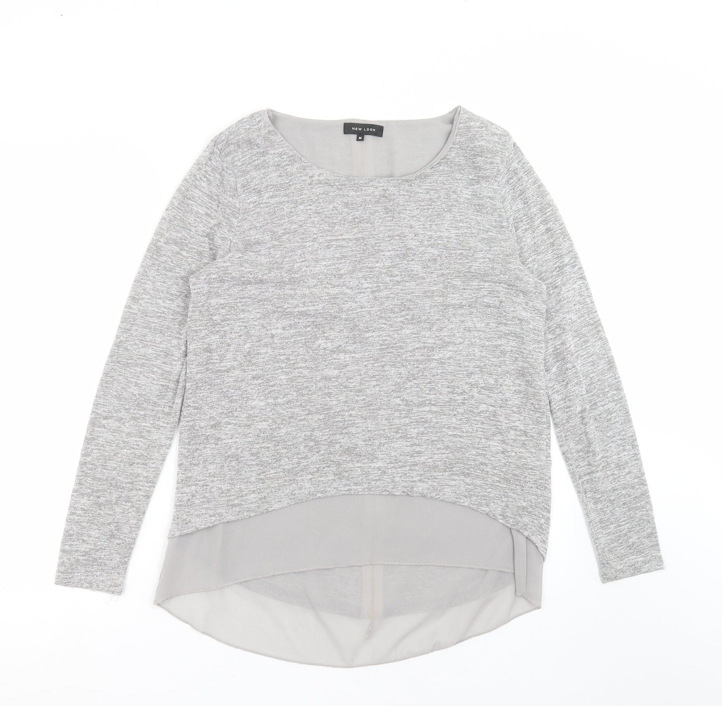 New Look Womens Grey  Knit Pullover Jumper Size M