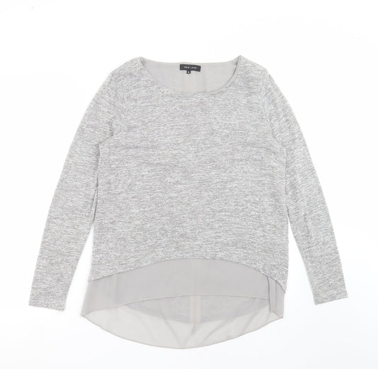New Look Womens Grey  Knit Pullover Jumper Size M