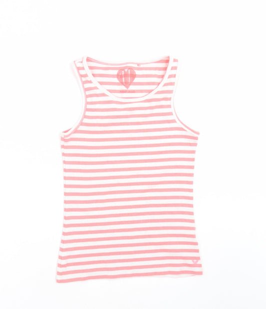 NEXT Girls Pink Striped  Basic Tank Size 12 Years
