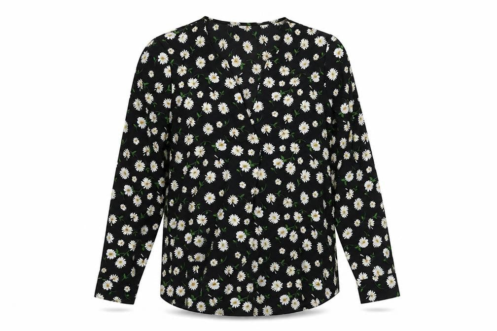 Jaqueline de Young Womens Multicoloured Floral  Basic Blouse Size 10