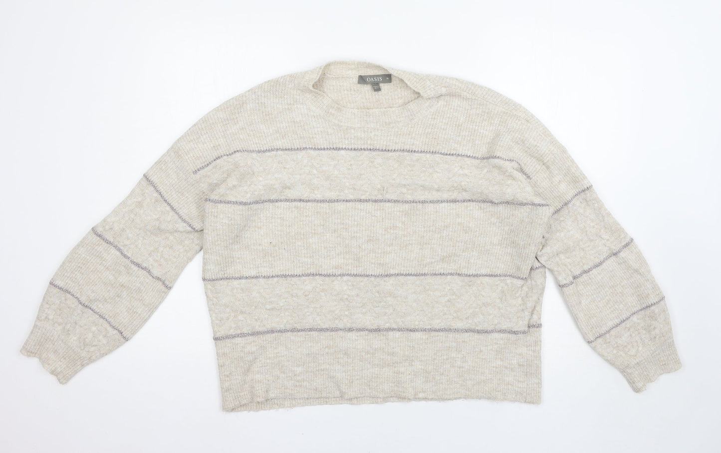 Oasis Womens Beige   Pullover Jumper Size XL