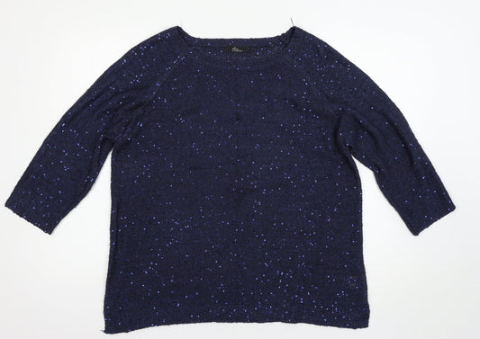 BM Womens Blue   Pullover Jumper Size L