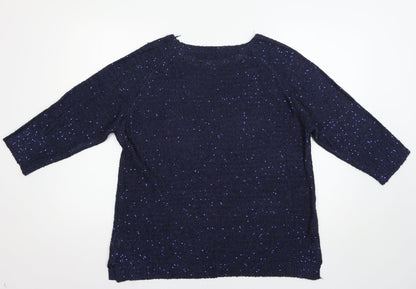 Bonmarché Womens Blue Pullover Jumper Size L