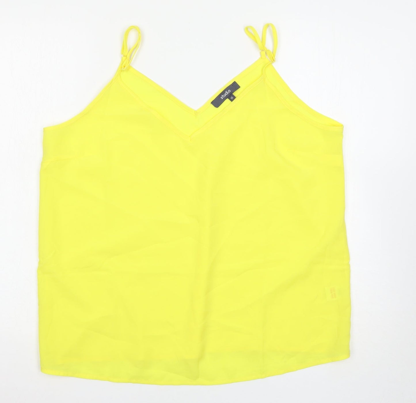Studio Womens Yellow   Basic Tank Size 18
