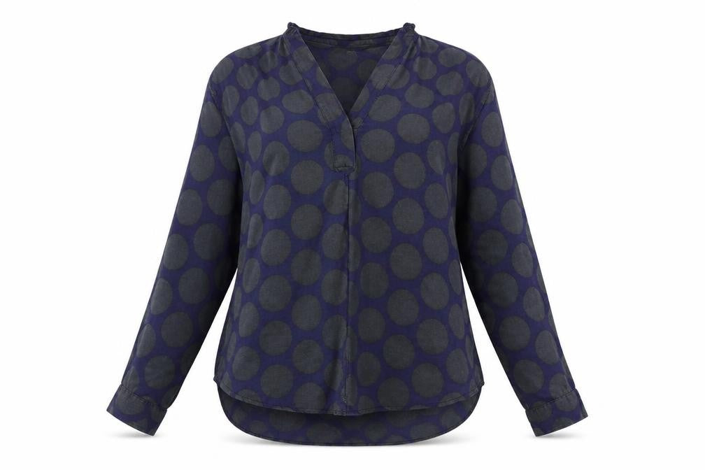 Gap Womens Blue Polka Dot  Basic Blouse Size S