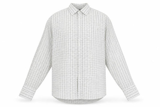 ventura Mens White Check   Button-Up Size 16