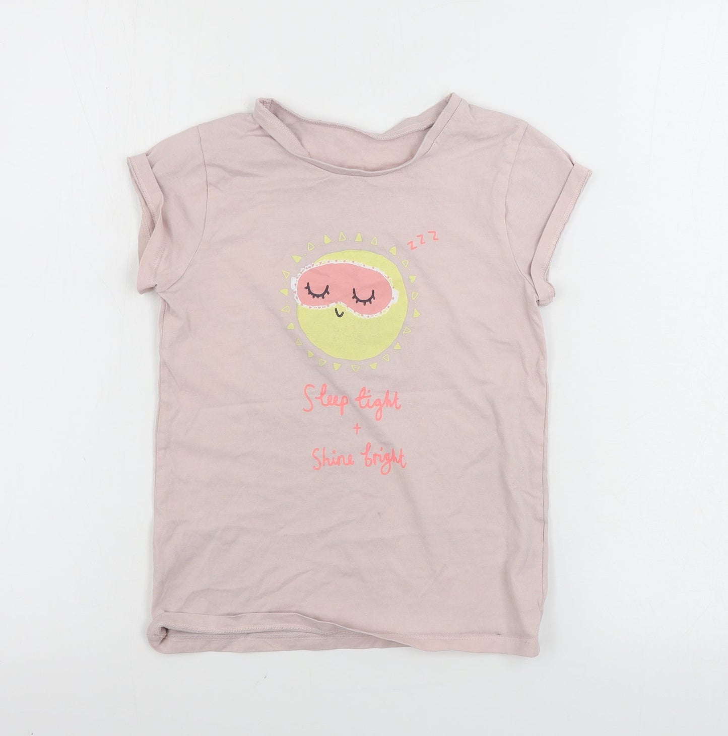 George  Girls Pink   Basic T-Shirt Size 7-8 Years