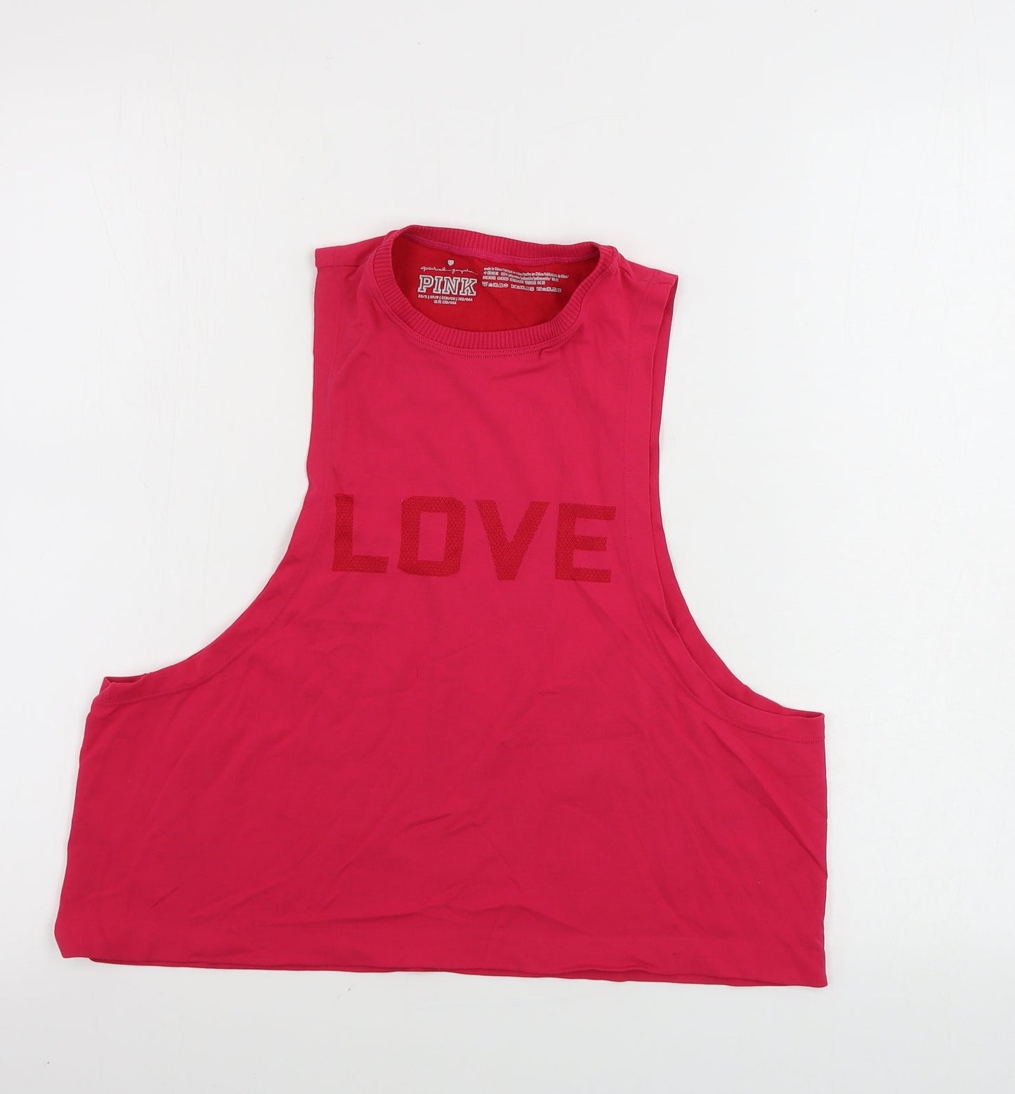 PINK Womens Pink   Basic Tank Size XS