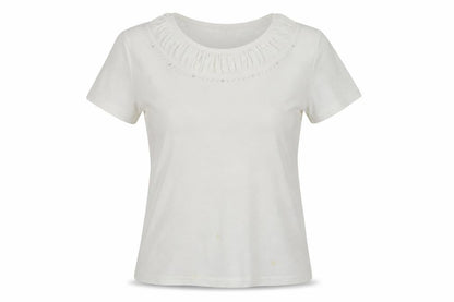 paramour  Womens Ivory   Basic T-Shirt Size M
