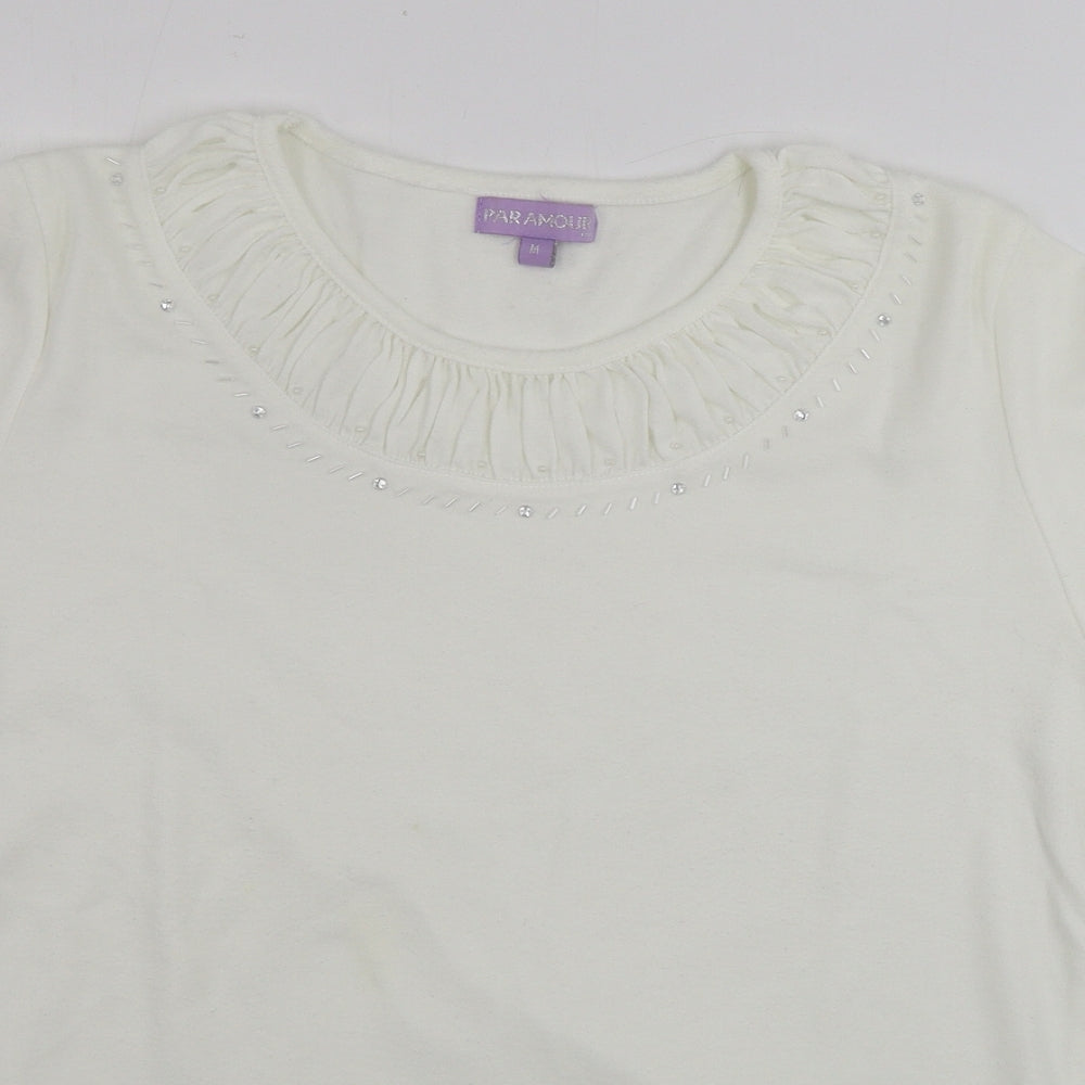 paramour  Womens Ivory   Basic T-Shirt Size M