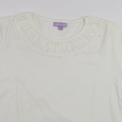 paramour  Womens Ivory   Basic T-Shirt Size M