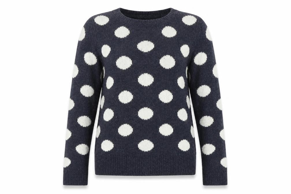 Atmosphere Womens Blue Polka Dot  Pullover Jumper Size 6