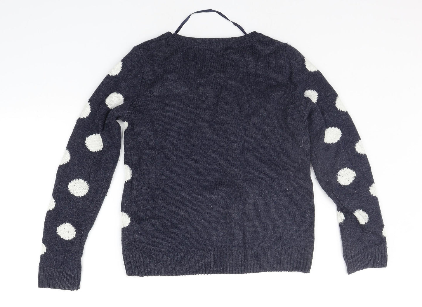 Atmsophere Womens Blue Polka Dot  Pullover Jumper Size 6