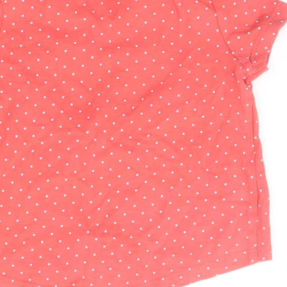 F&F Baby Red Polka Dot  Basic T-Shirt Size 6-9 Months