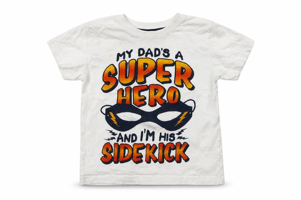 Primark Boys White   Basic T-Shirt Size 3-4 Years  - Super Hero