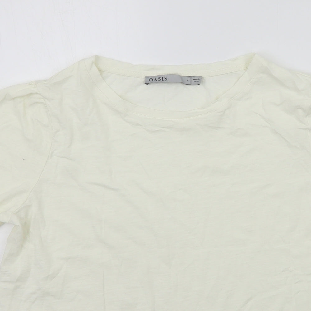 Oasis Womens Yellow   Basic T-Shirt Size S