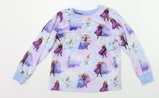 George Girls Blue Geometric  Top Pyjama Top Size 4-5 Years  - Frozen 2