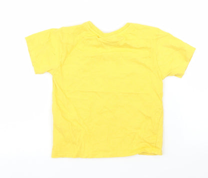 Preloved Batman Boys Yellow   Basic T-Shirt Size 3 Years - Back