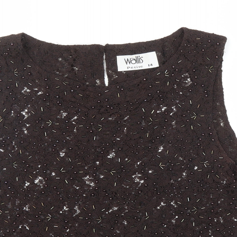 Wallis Womens Brown   Basic Blouse Size 14